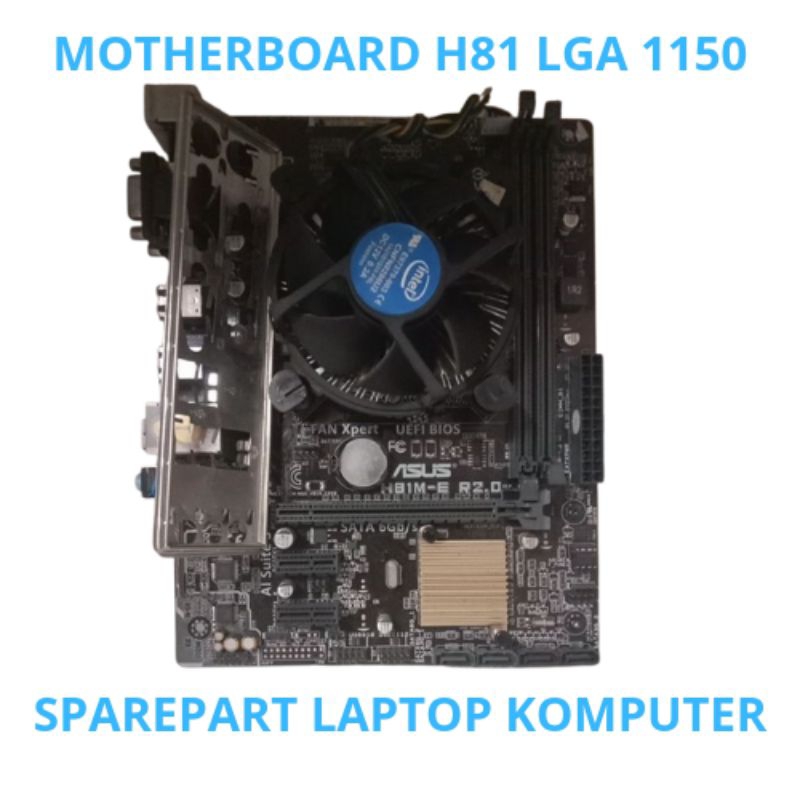 Motherboard H81 LGA 1150 GEN 4 Paketan Prosesor, Fan
