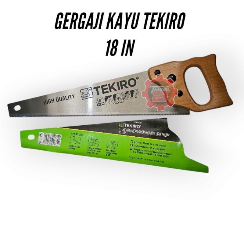 GERGAJI KAYU TEKIRO 18 IN GAGANG KAYU GERGAJI KAYU TEKIRO