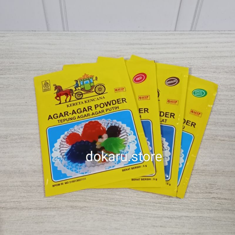 

Agar agar Kereta Kencana Sachet Ecer 5gr