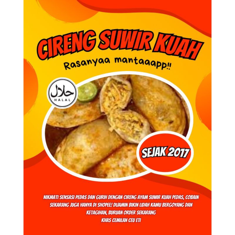 

Cireng Ayam Suwir Kuah Pedas khas Ceu Eti