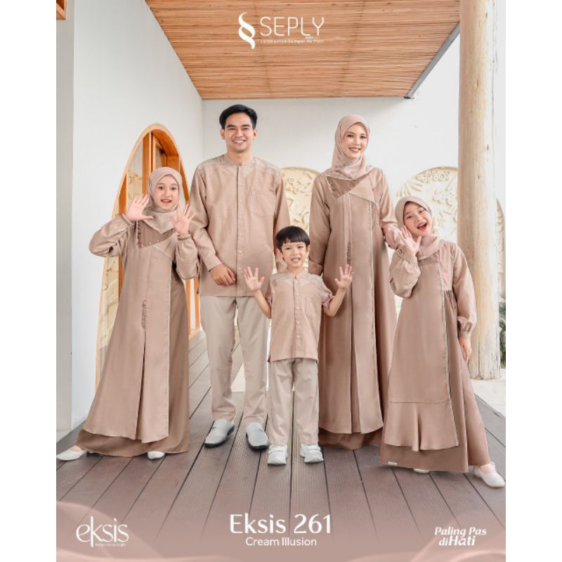 SARIMBIT SEPLY EKSIS 261 CREAM ILLUSION / SARIMBIT KELUARGA/SARIMBIT LEBARAN/COUPLE FAMILY/