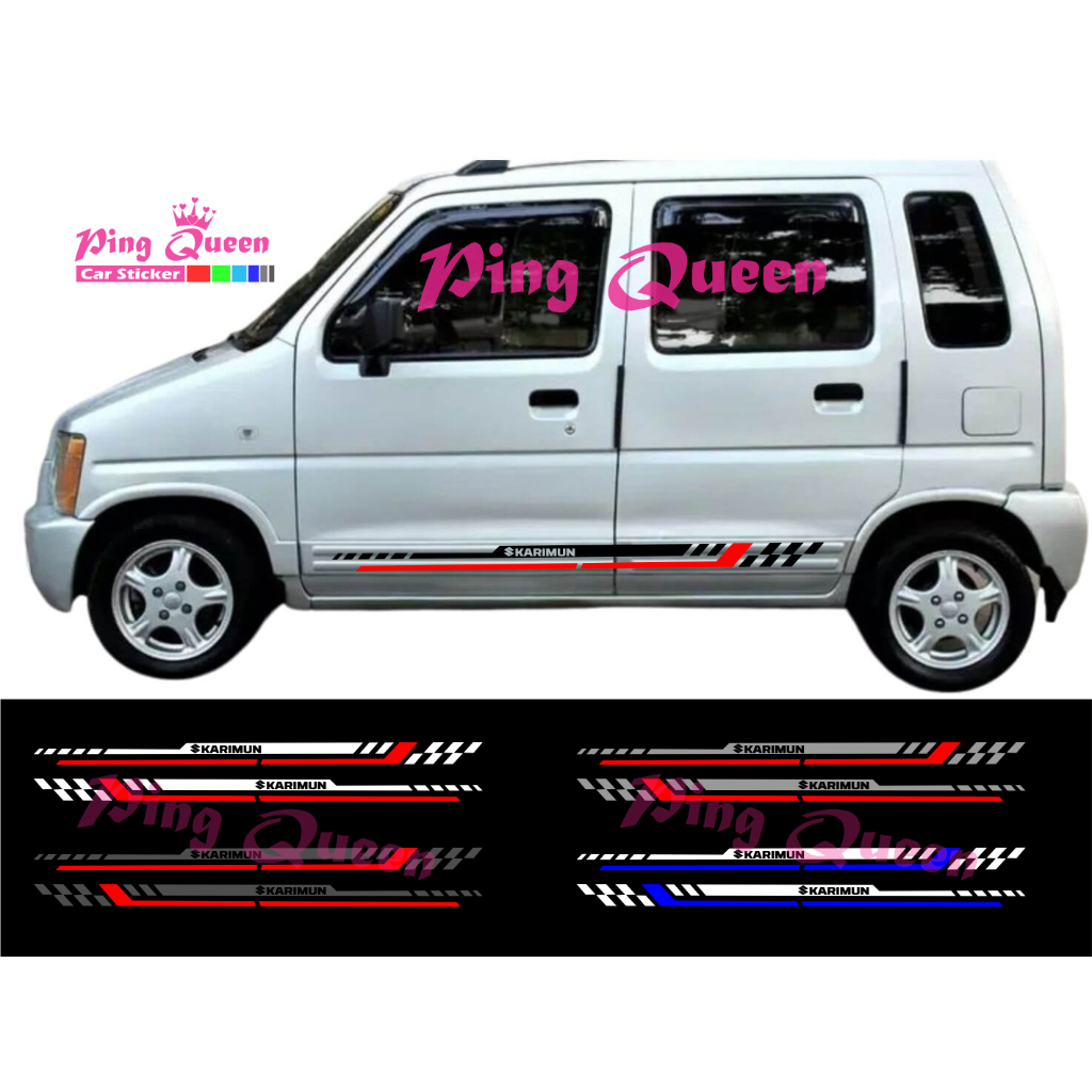 STICKER BODY SAMPING MOBIL KARIMUN STICKER CUTTING MOBIL SUZUKI KARIMUN