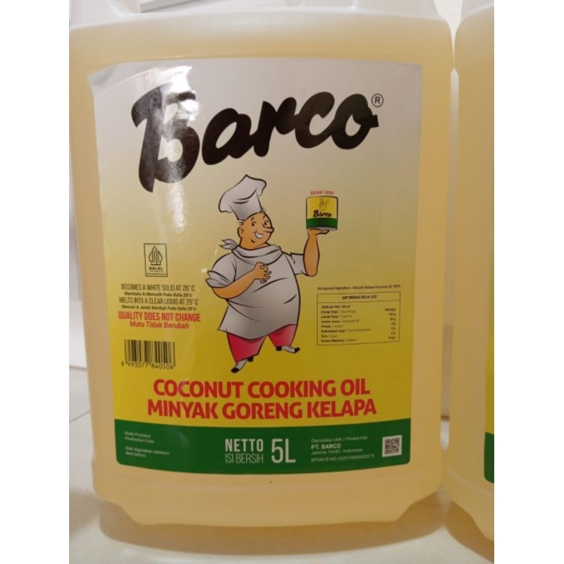 

Minyak Goreng Kelapa Barco 5 Liter-Jerrycan