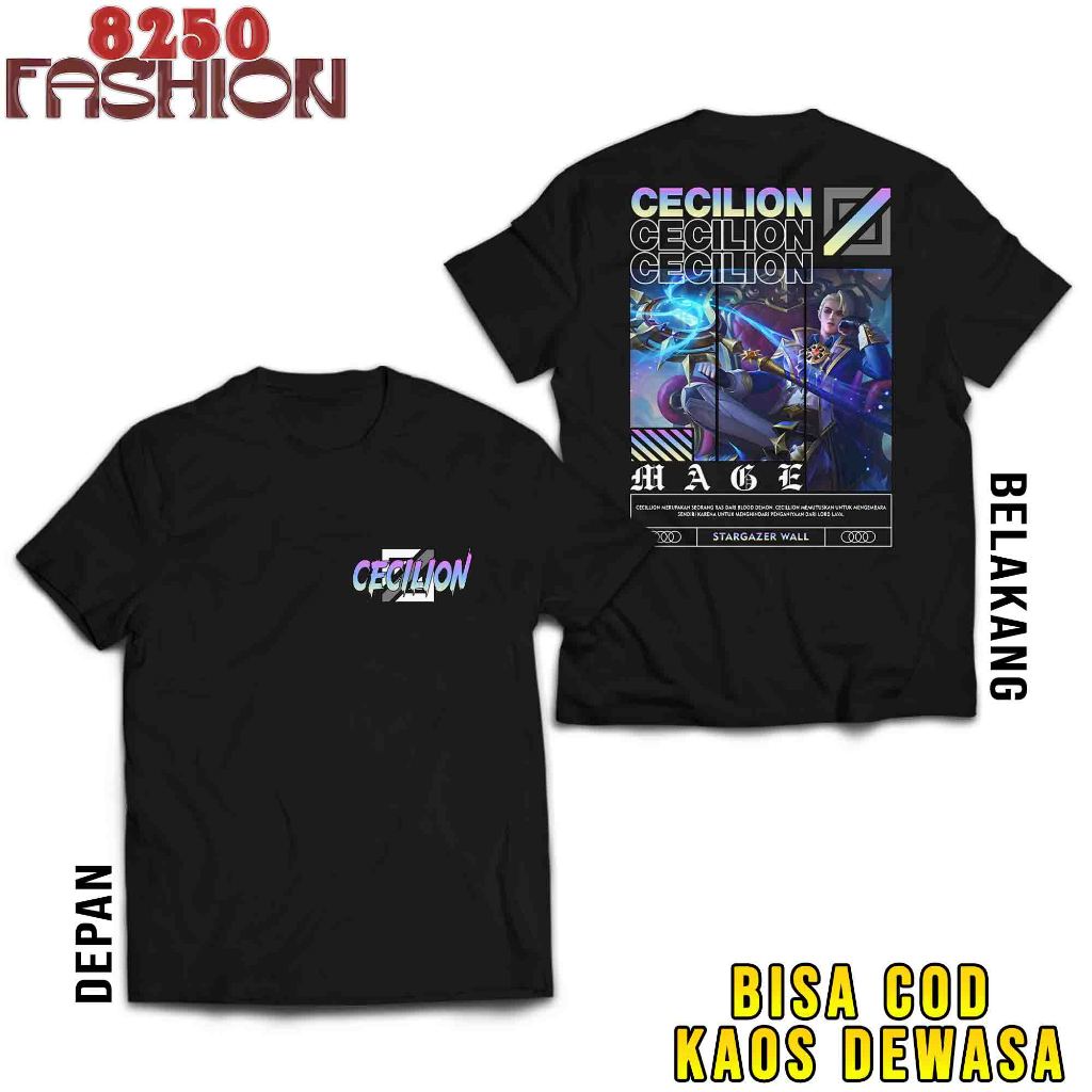 KAOS MOBILE LEGEND CECILION STARGAZER WALL  KAOS VIRAL T-SHIRT PRIA DAN WANITA KAOS DISTRO TERBARU