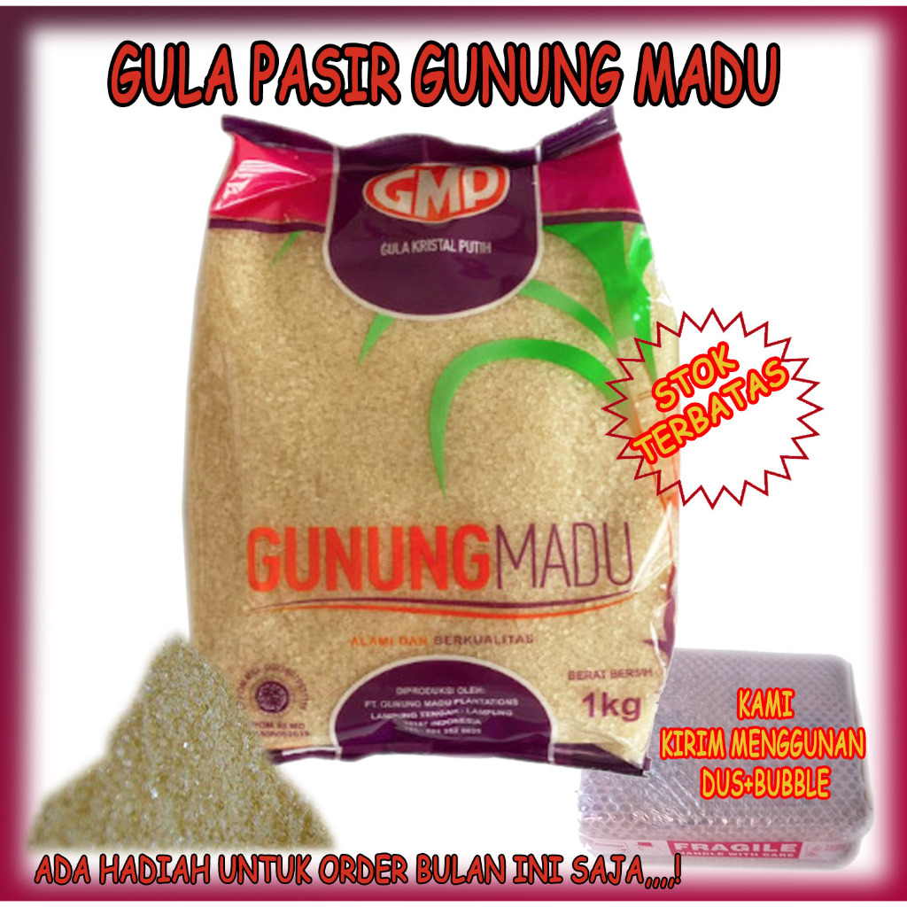 

Gula Pasir Gunung Madu Kemasan 1 Kg di jual per bungkus