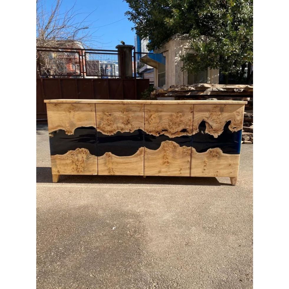 Tv cabinet kayu jati,tv cabinet kayu jati kombinasi resin, modern tv cabinet RAK TV