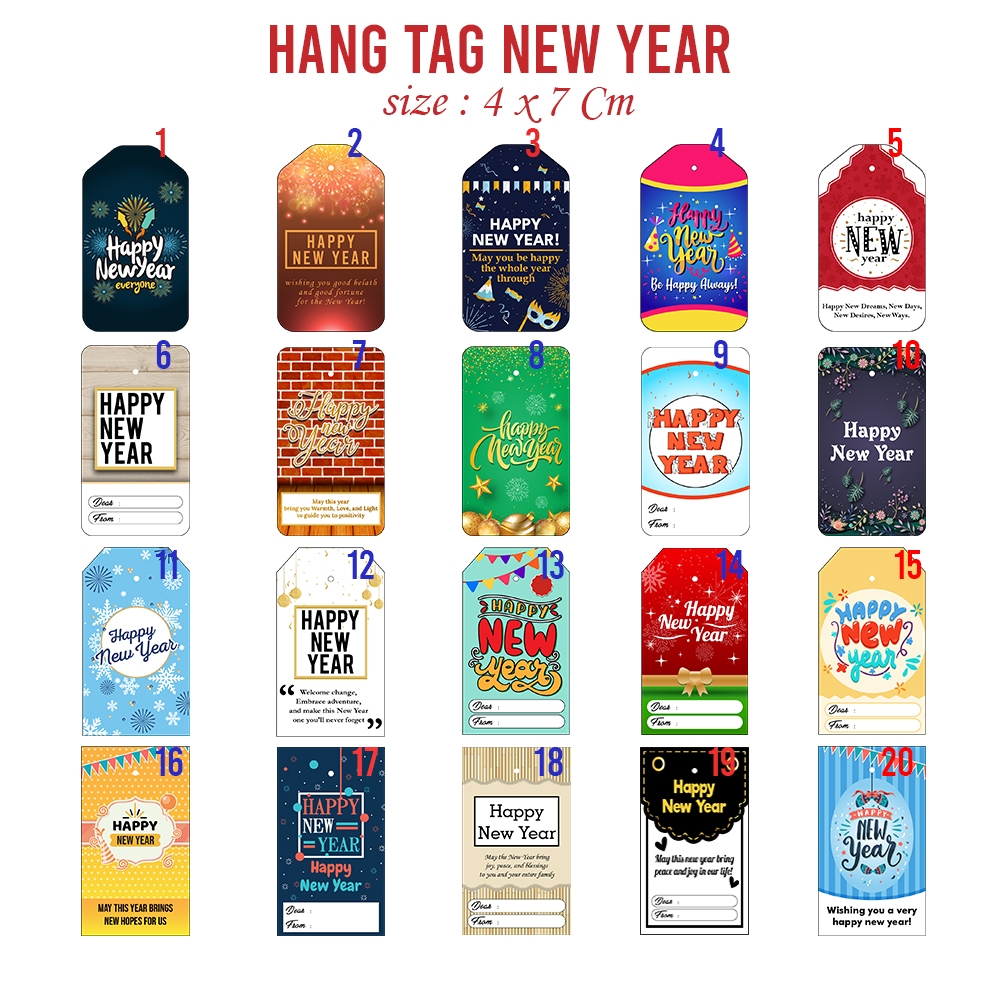 

Hang Tag New Year Gantungan Tahun Baru Greeting Card Hangtag Hiasan Parsel