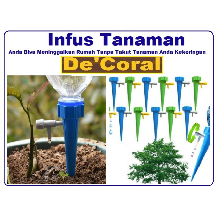 Infus Tanaman|Corong Tutup Botol Irigasi|Drip Tetes|Irigasi Tetes