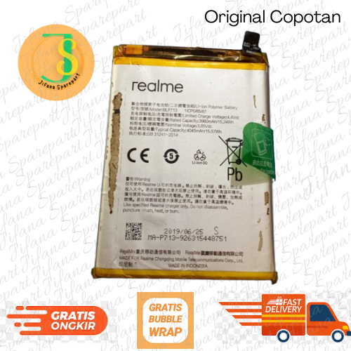 Realme 3 Pro BLP713 Baterai Original Copotan
