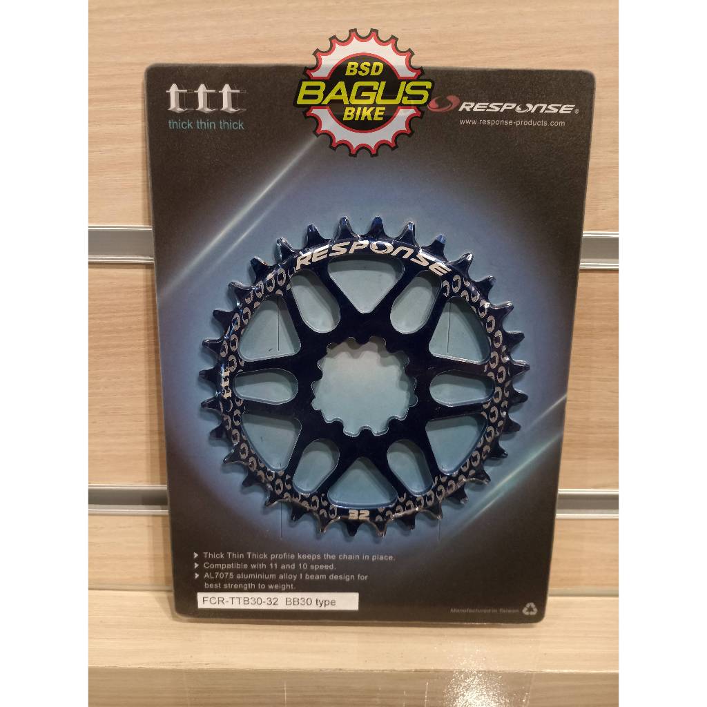 Response Chainring A FCR-TTB30-32T, BB30 direct mount, 10/11SP, THICK-THIN-THICK,blue