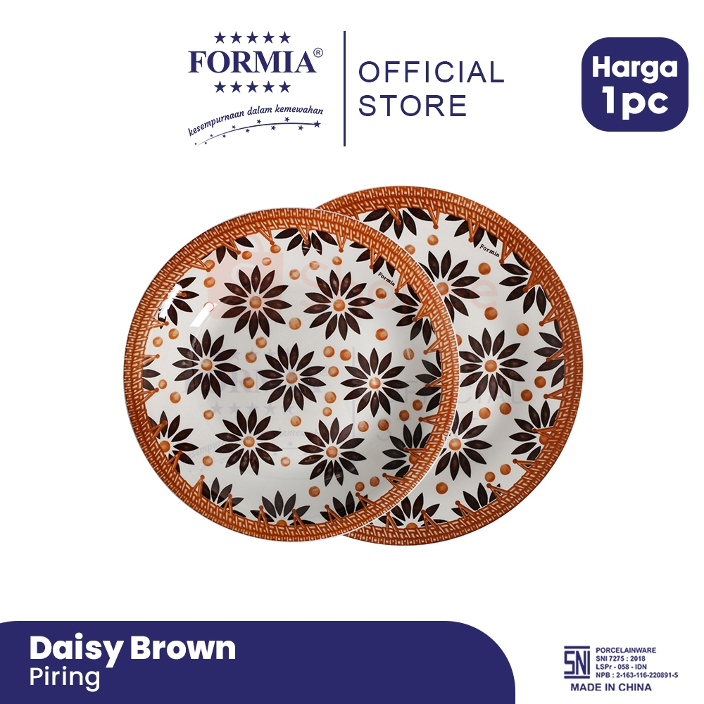 Formia Piring Keramik Daisy Brown series