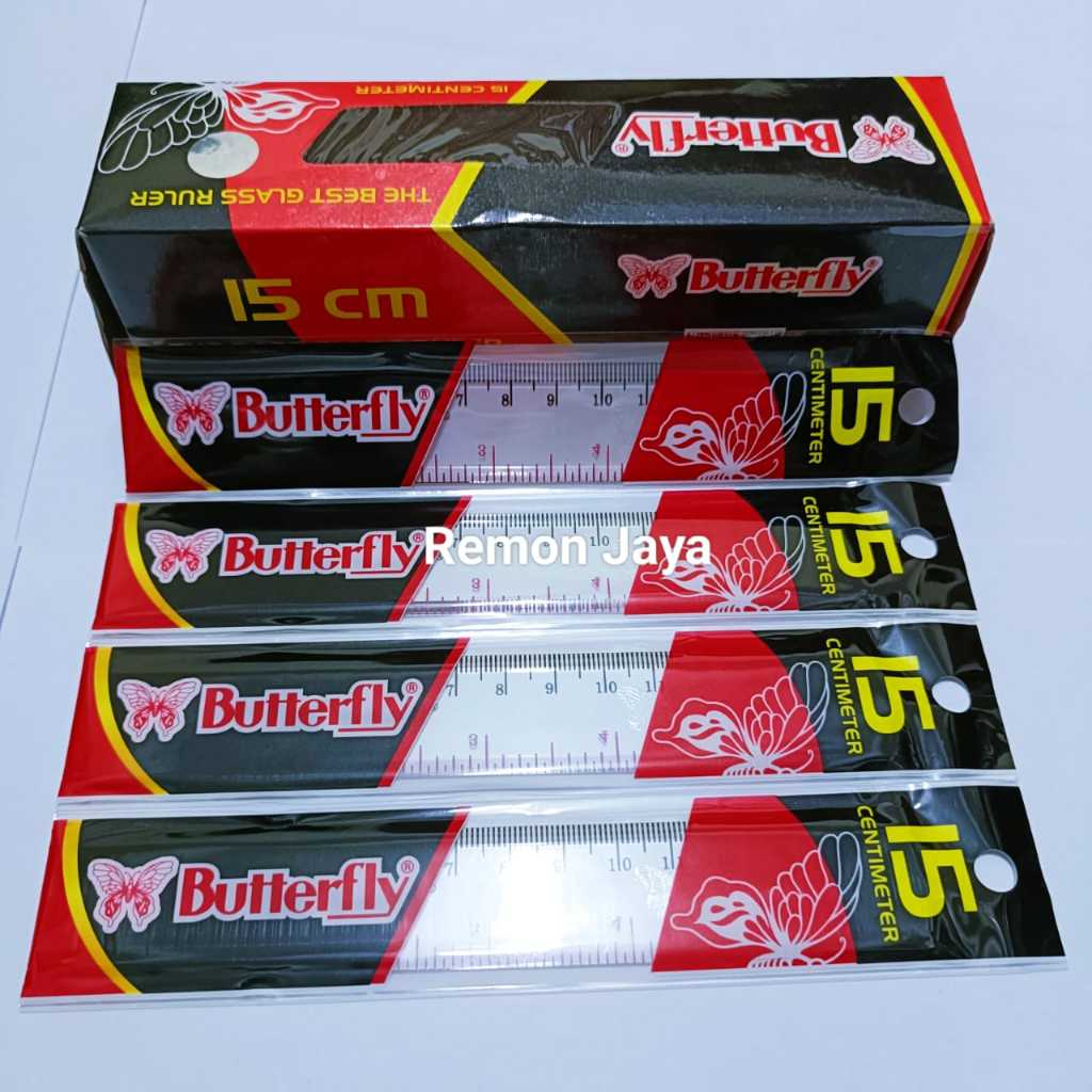 

12 Pcs Penggaris Butterfly 15cm