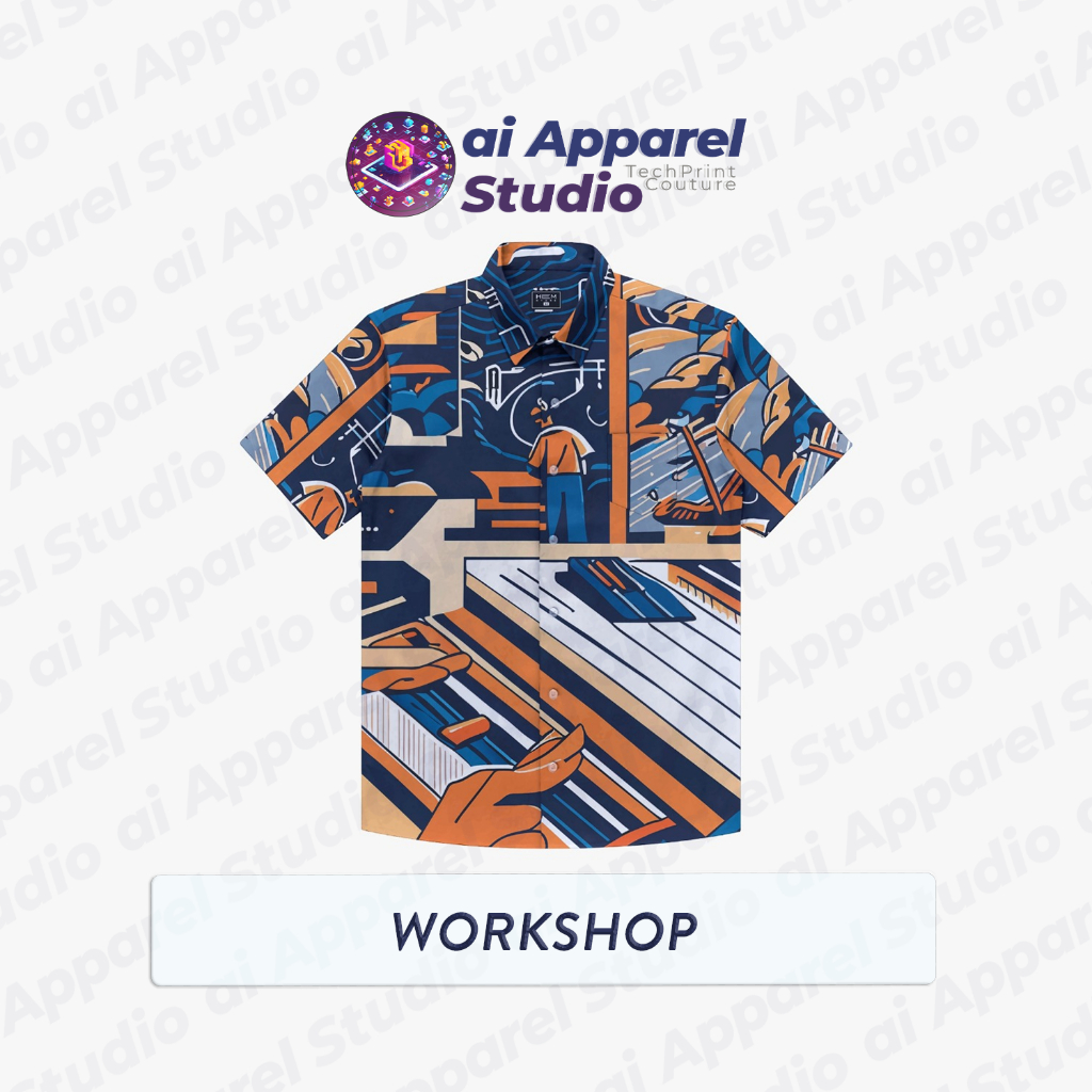 Kemeja Dewasa Lengan Pendek Premium - Ai Apparel Studio x NRDN - Workshop