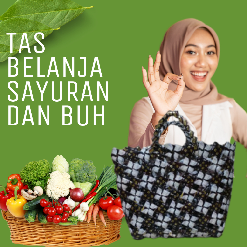 Tas Kerajinan Bungkus Kopi ABC Daur Uang Kerajinan Anyaman Tas ibu Belnja Pasar sayur dan buah DLL