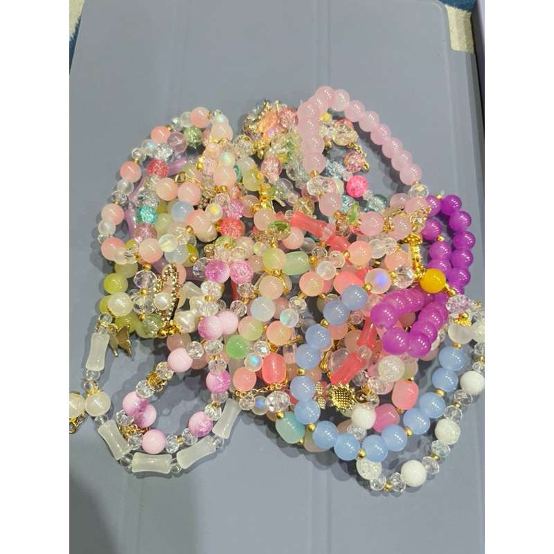 gelang manik-manik kristal (kaca)