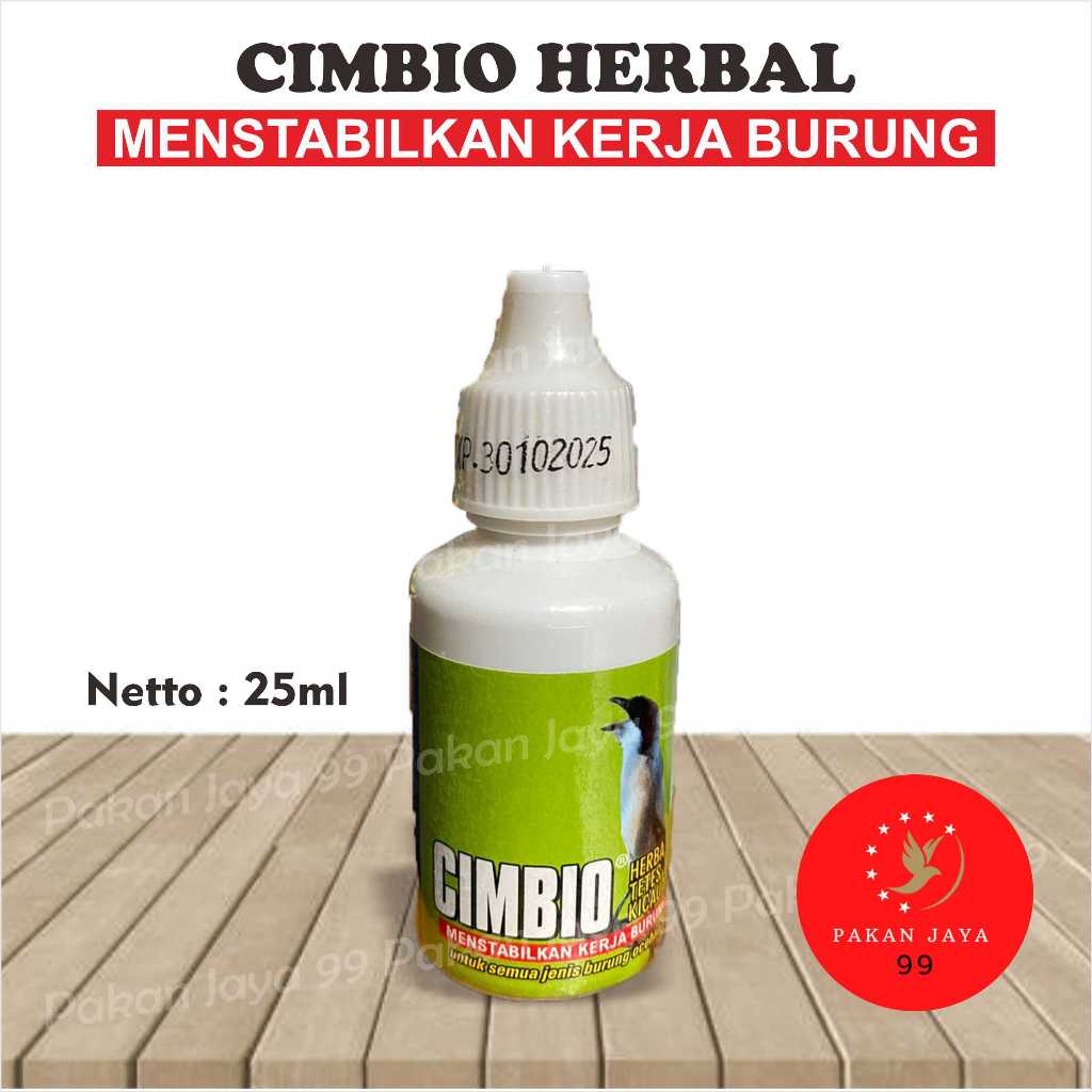 READY CIMBIO HERBAL 1 BOTOL SUPER KICAU VITAMIN BURUNG MENSTABILKAN PERFORMA BURUNG NAFAS PANJANG