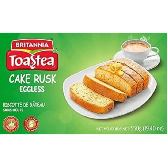 

BRITANNIA TOASTEA CAKE RUSK EGGLESS 550G / Roti Tanpa Telur