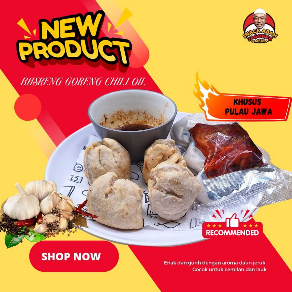 

Basreng Chili Oil isi 4 Basreng Mentah Basreng Goreng Snack Abah Basreng Cikruh Bojot