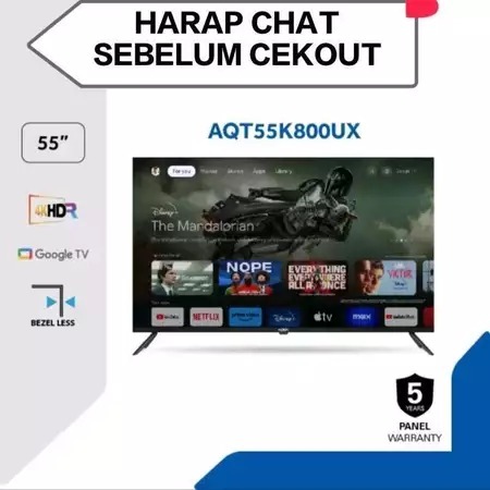 AQUA AQT 55K800UX LED TV 4K TV GOOGLE TV 55 INCH