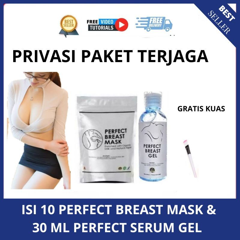 MISTAKE STORE [BISA COD] Perfect Breast Mask (10) & Perfect Serum gel 30 ML Pembesar dan Pengencang 
