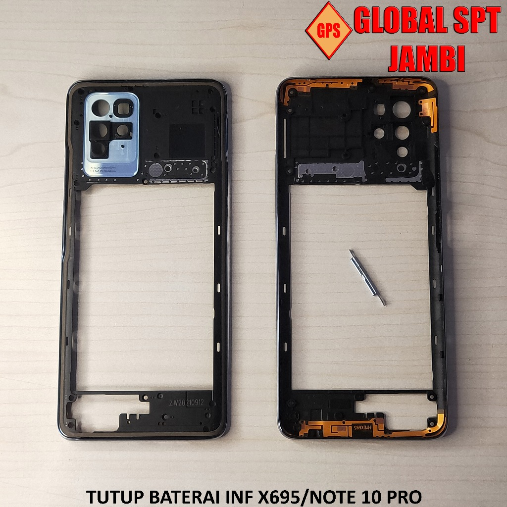 TUTUP BATERAI INFINIX X695 / NOTE 10 PRO / BEZEL BATERAI / TUTUP BATRE / TUTUP MESIN