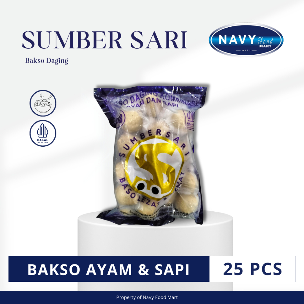 

SUMBER SARI BAKSO SAPI & AYAM FROZEN ISI 25 BUTIR @20 PACK/BOX