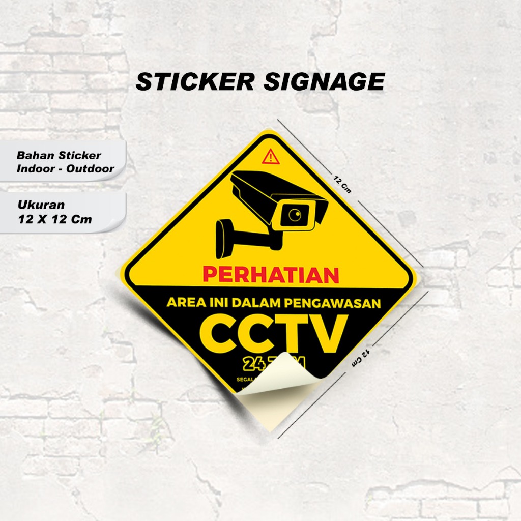 

RD - STIKER CCTV 24 JAM/ MURAH BAHAN VINLY / STIKER CCTV UKURAN 12 X 12 / STIKER SIGNAGE CCTV 24 JAM / INDOOR - OUTDOOR,,,