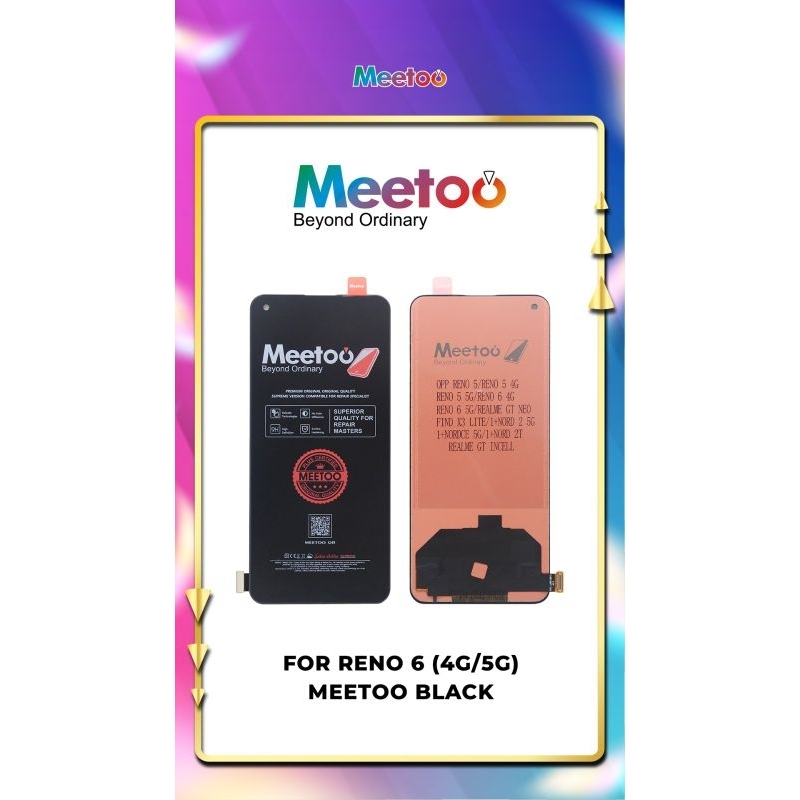 Star+ LCD TOUCHSCREEN OPPO RENO 5 4G/ RENO 6 4G ORIGINAL MEETOO  FULLSET COMPLETE / LCD OPPO RENO 5 