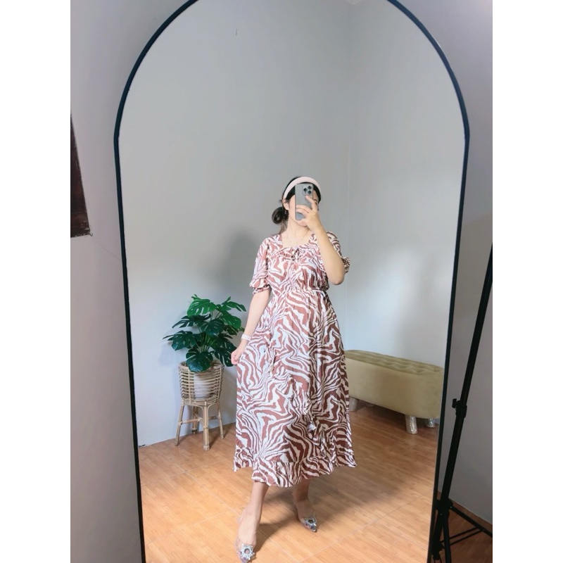 dress panjang rample rayon viscose grosir