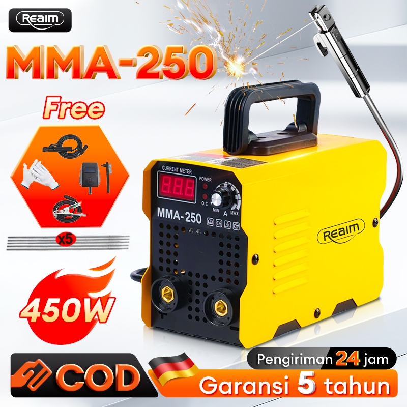 REAIM MMA-250 Mesin Las Inverter 450 Watt Mesin Las Listrik Murah Mini Kecil Inverter