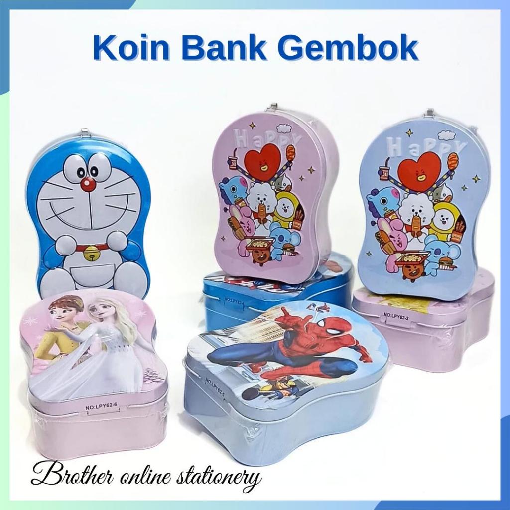 BOS Celengan Kaleng Kartun Anak/Piggy Bank/Kotak Menabung/Celengan