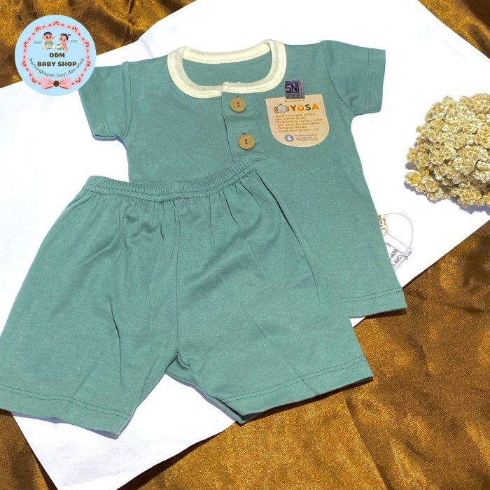 yusa one set pendek / setelan baju bayi pendek / setelan baju anak