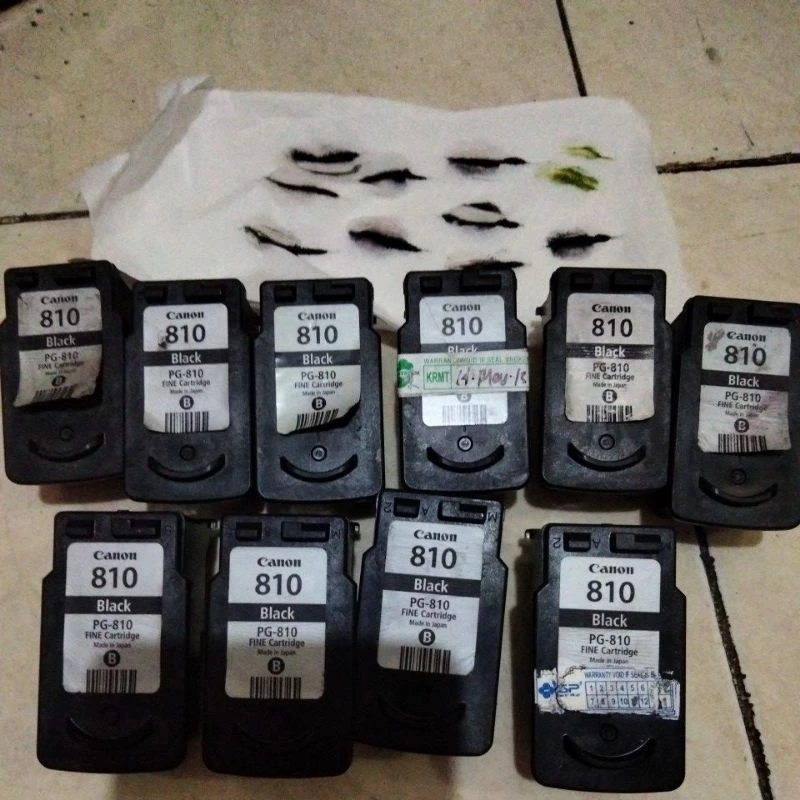 Catrid Cartridge Tinta Canon 810 Ip2770 Mp287 Mp237 Mp258  black Hitam setting high Siap Pakai Sby