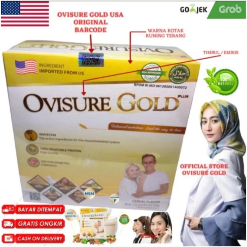 

1 BOX OVISURE GOLD ORIGINAL USA - SUSU UNTUK PENGOBATAN TULANG DAN SENDI TERBAIK