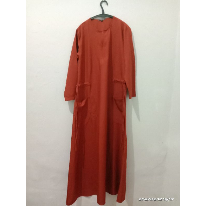 Preloved Dress/Gamis Ukuran S Warna Merah Bata