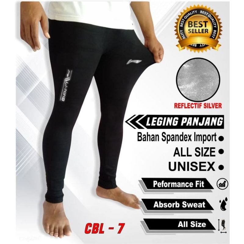 Legging import celana panjang olahraga badminton bulutangkis celana sport running gym pria wanita