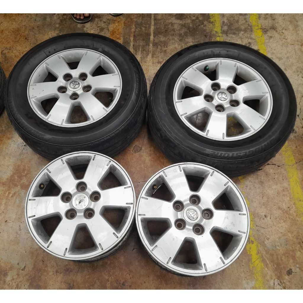 VELG MOBIL BEKAS STD TOYOTA NOAH RING 15 LEBAR 6 PCD 5X114 ET 50 VELG UNTUK MOBIL INNOVA ERTIGA L300