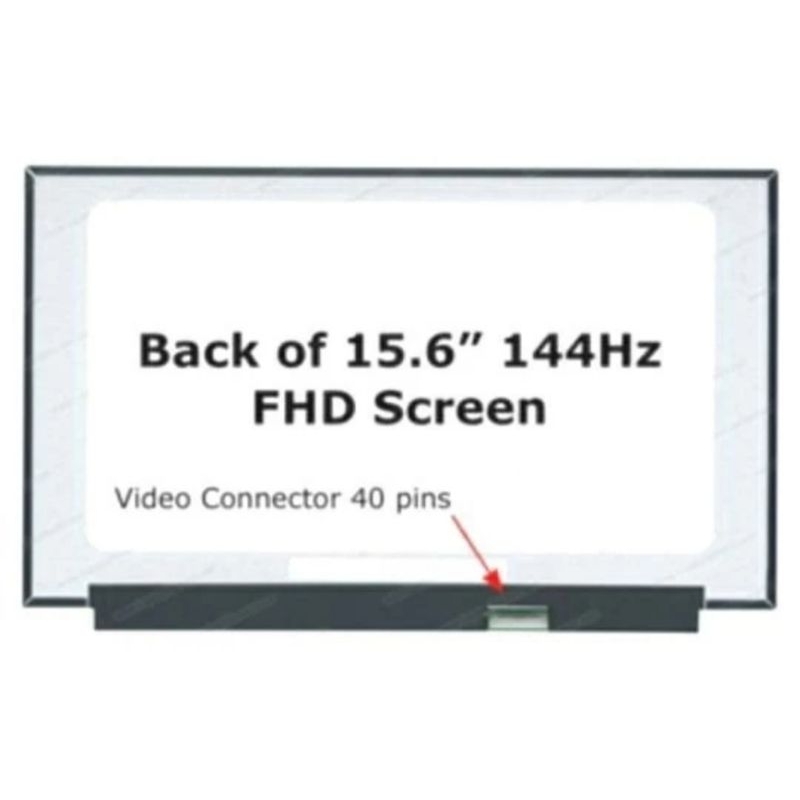 Layar LED LCD HP Pavillion Gaming 15-dk1041TX 15-ec1077AX 15-dk1064TX 15.6 Inch 40 Pin 144Hz FHD