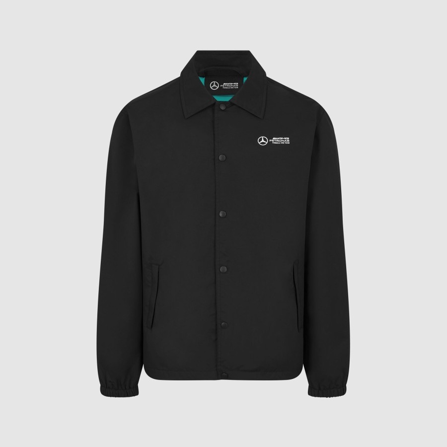 Mercedes-AMG F1 Team 2024 Coach Jacket. Jaket Unisex Pria Wanita Formula 1