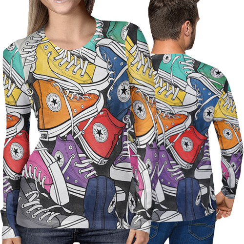 New Longsleeve T-SHIRT Sneakers Design Tshirt Fullprint Bahan Polyester Jersey | Size S M L XL XXL 3