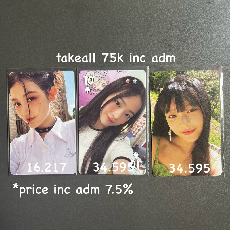 wts jual photocard newjeans hanni bucket hanni tinkerbell minji jepit haerin cimol