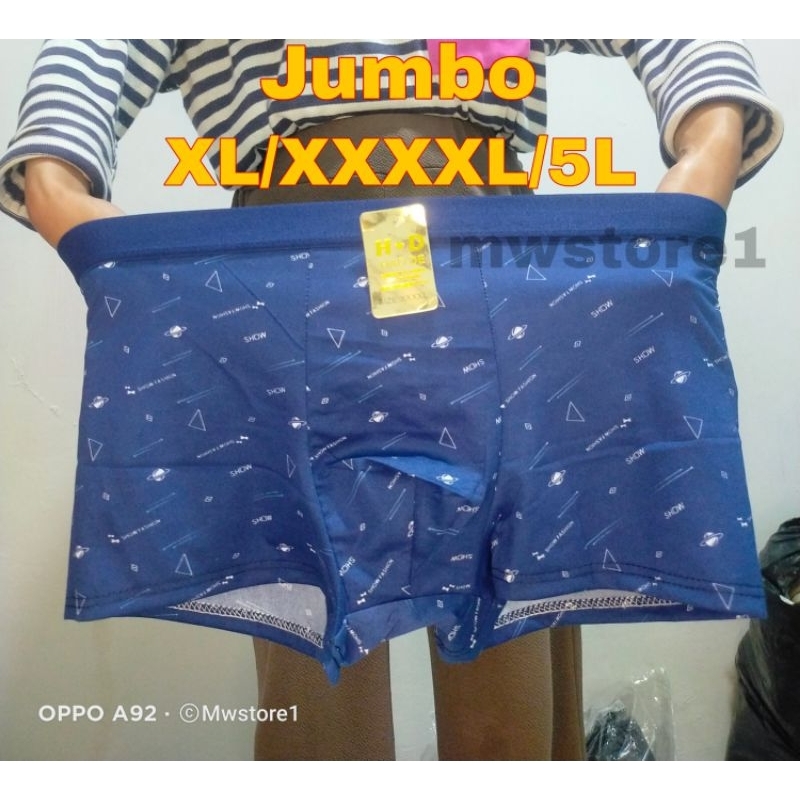 6 pcs celana dalam pria boxer jumbo 4xl 5l haode 3201cd cowo bigsize motif murah haode katun lembut