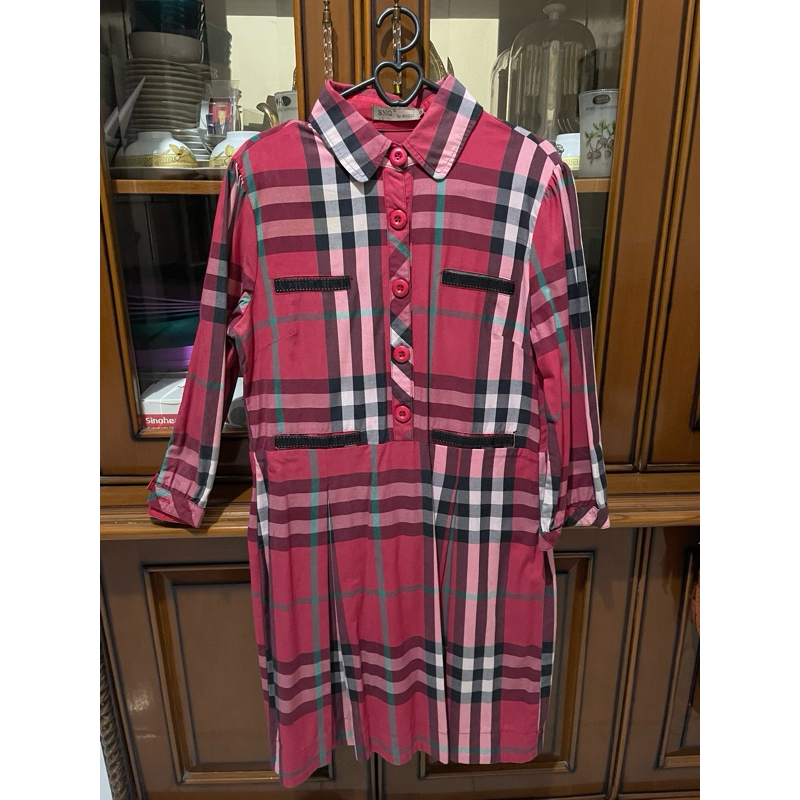 Preloved Tunik Kotak Kotak Merah