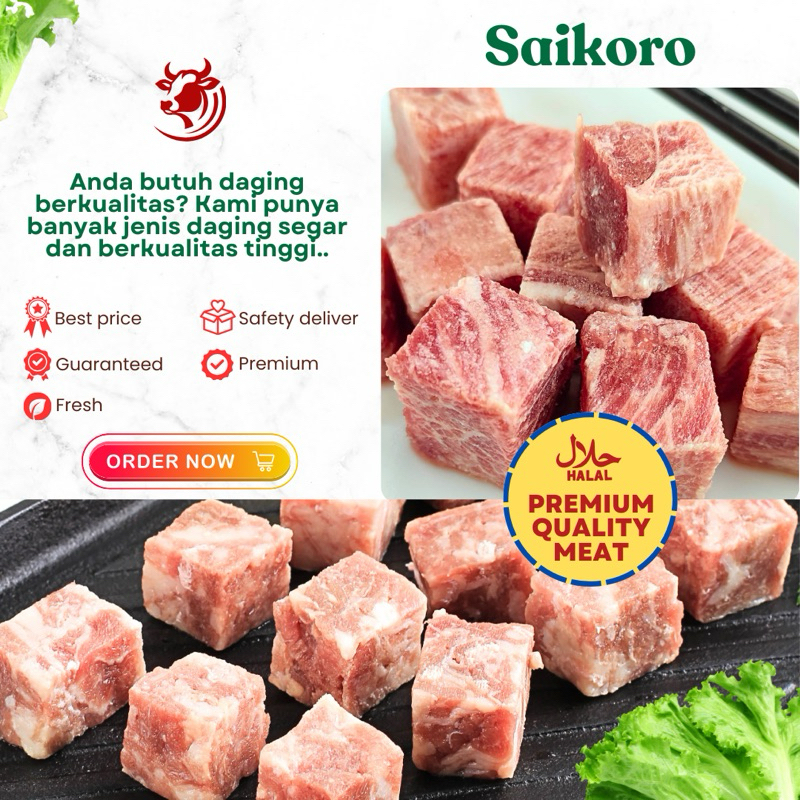 

Daging Sapi Saikoro Cube 250 gr 500 gr
