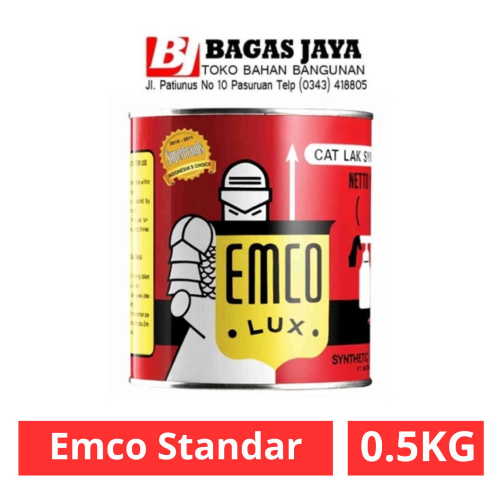 Cat Besi dan Kayu EMCO LUX - 0,5KG [Hitam / Putih]