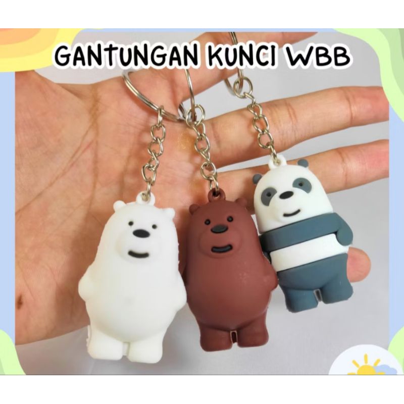 Gantungan Kunci Beruang Panda IceBear Lucu Random