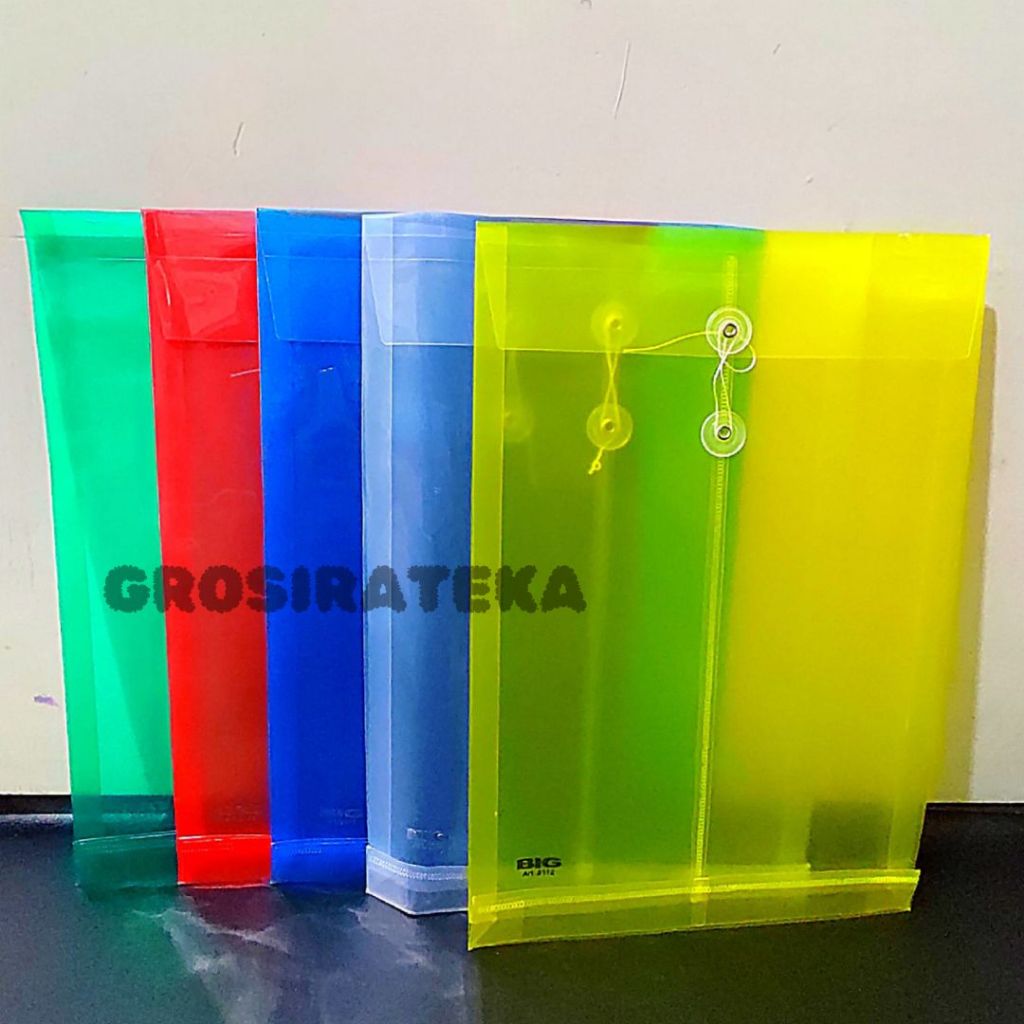 

TEMPAT FILE, CLIP FILE, MAP PLASTIK TALI POLOS 12 PCS 8112 BIG