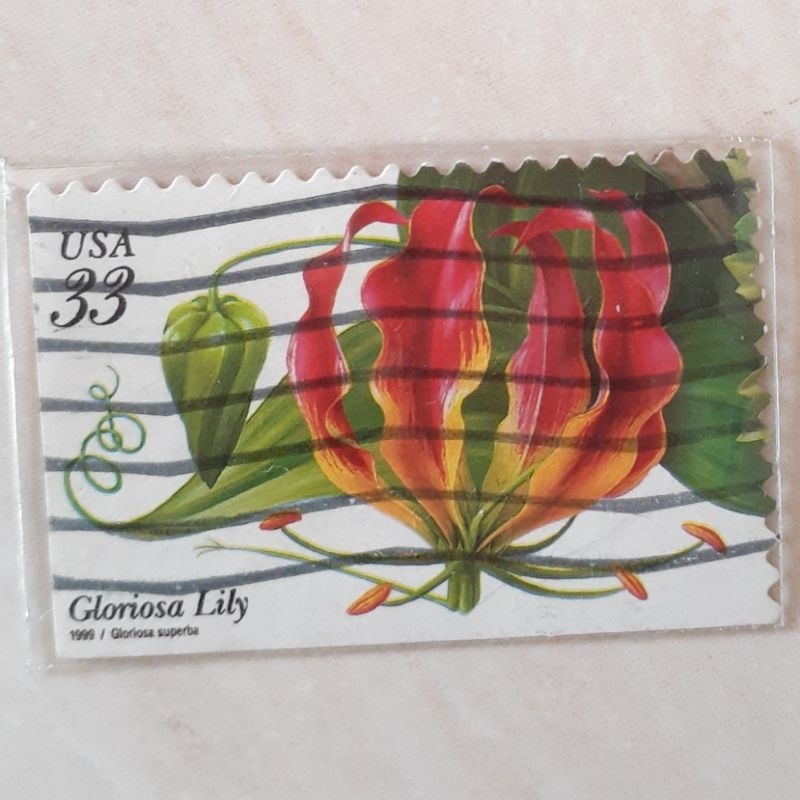 

Perangko USA Tropical Flowers Issue (Gloriosa Lily (Gloriosa superba)) Tahun 1999