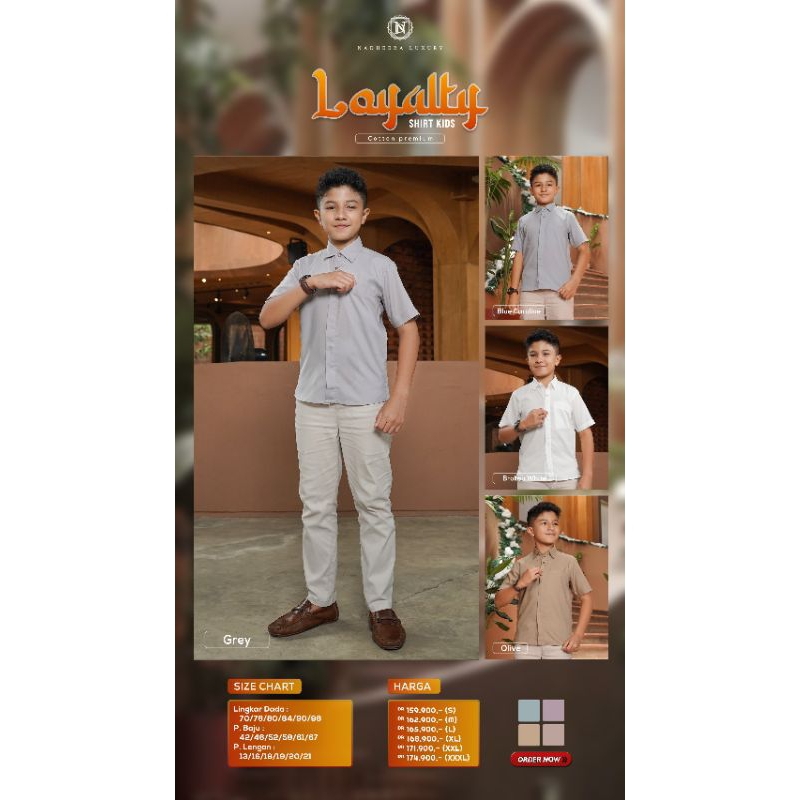 LOYALTY SHIRT KIDS BY NADHEERA LUXURY // SHIRT KIDS LEBARAN 2025 // KEMEJA ANAK LEBARAN 2025