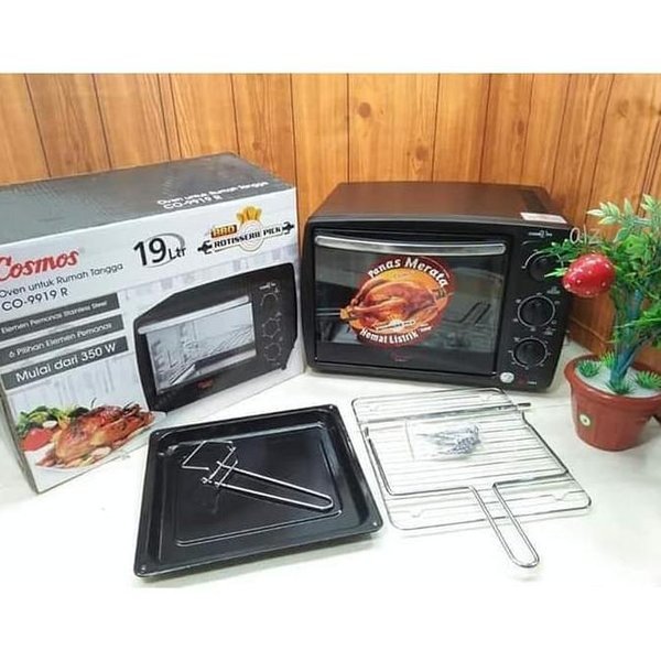 Oven Listrik Cosmos CO-9919 R BBQ Rotisserie Oven Listrik 19 Liter